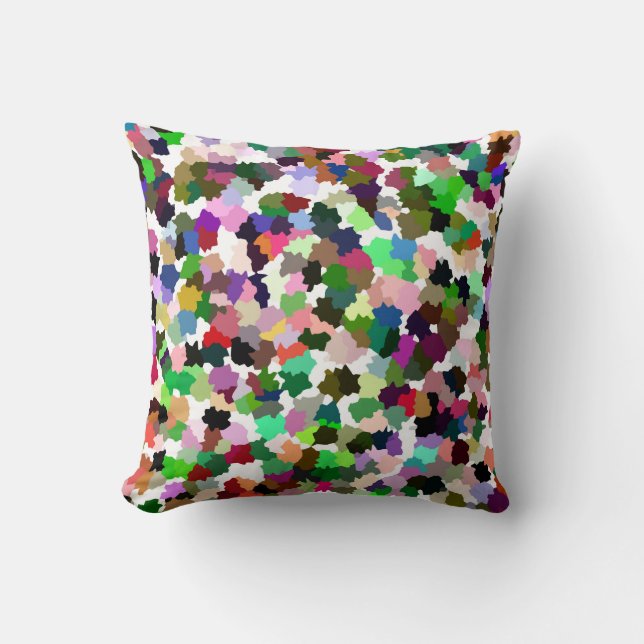 Brightly Colourful Multi-Colour Pattern Cushion (Front)