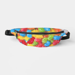 Brightly Colourful Multicolored Pattern Bum Bags