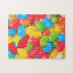Brightly Colourful Multicolored Pattern Jigsaw Puzzle
