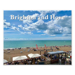 Brighton and Hove Beach on a Summer Day Photo Print
