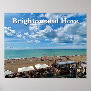 Brighton and Hove Beach on a Summer Day Poster