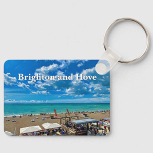 Brighton and Hove Beach Painting Key Ring
