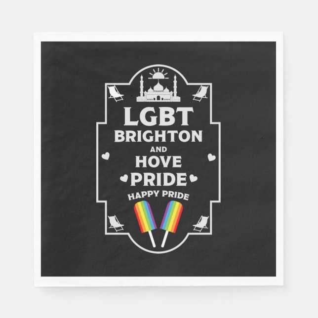 Brighton and Hove pride Napkin (Front)