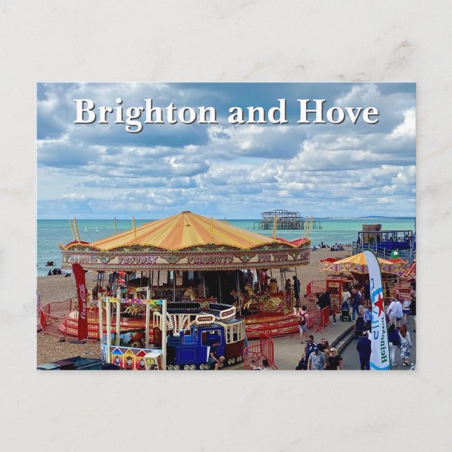 Brighton and Hove Seafront Promenade Postcard (Front)