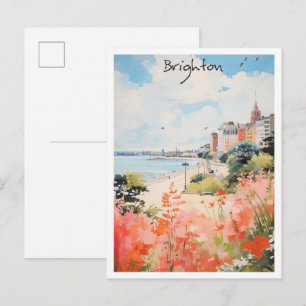 Brighton Art Travel Postcard