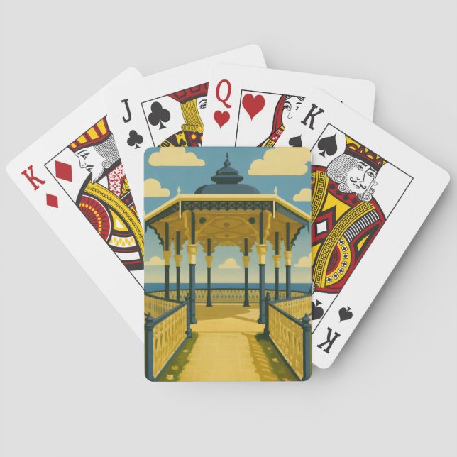 Brighton Bandstand – Coastal Architecture Art Playing Cards (Back)