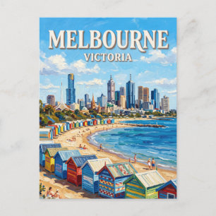 Brighton Beach Melbourne Australia Postcard