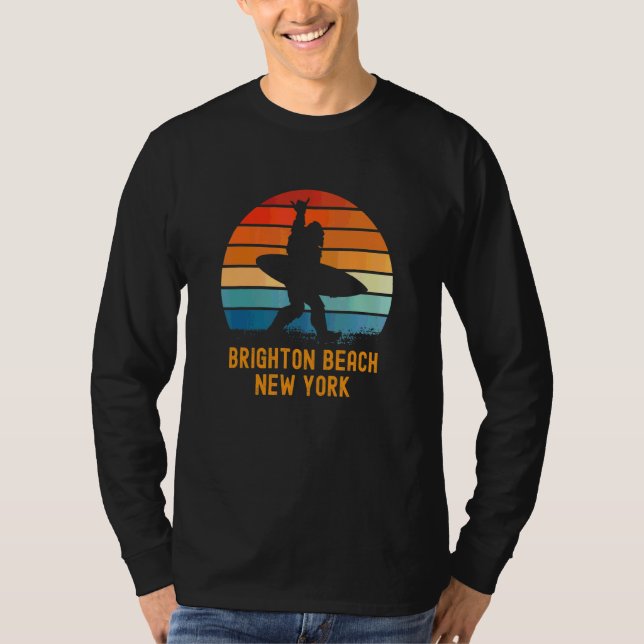 Brighton Beach  New York Sasquatch Souvenir T-Shirt (Front)