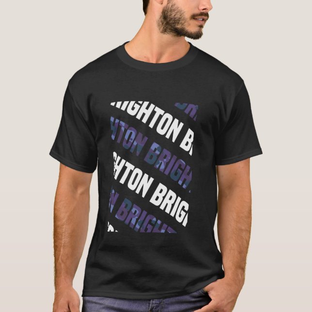 Brighton Camo Pattern Purple Camouflage T-Shirt (Front)
