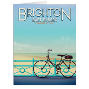 Brighton, East Sussex vintage travel poster.