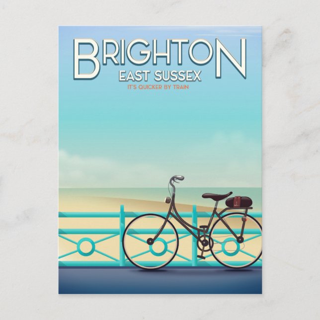 Brighton, East Sussex vintage travel poster. Postcard (Front)