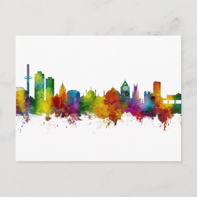 Brighton England Skyline Postcard (Front)