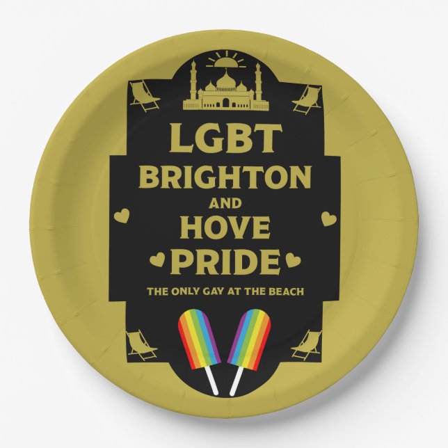 Brighton Gay Pride Paper Plate (Front)