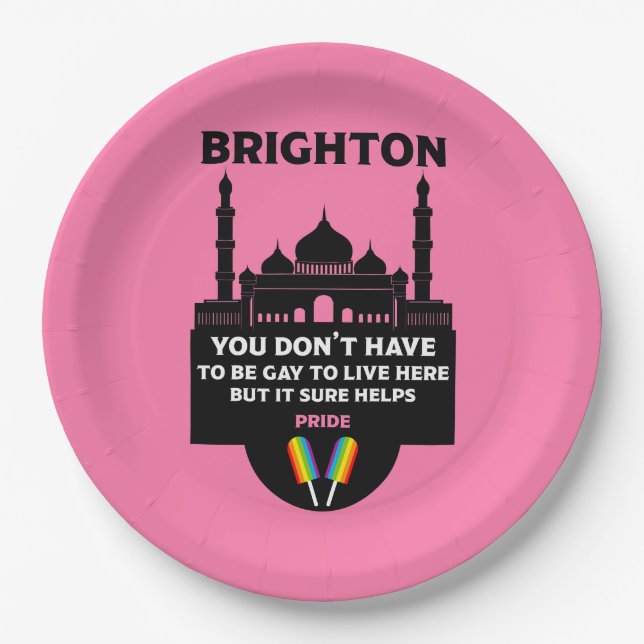 Brighton Gay Pride Paper Plate (Front)