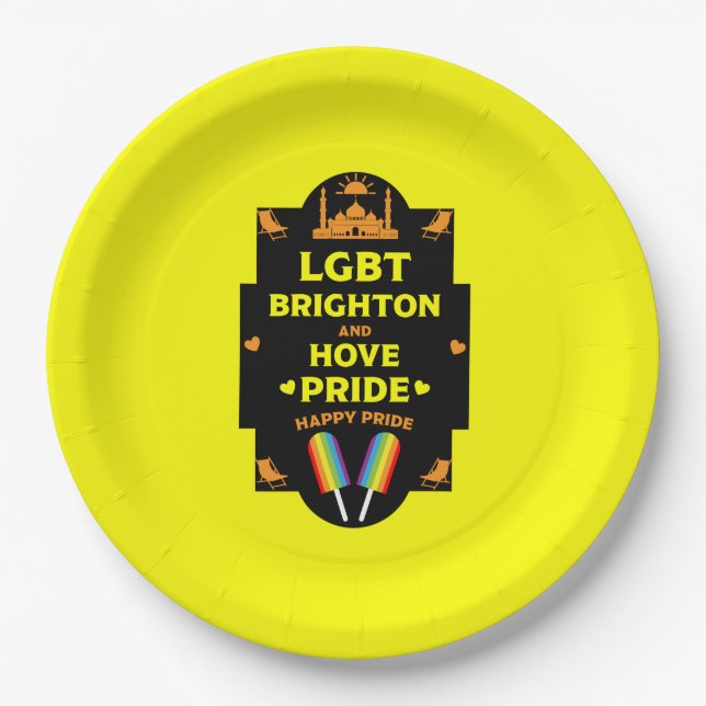 Brighton Gay Pride Paper Plate (Front)