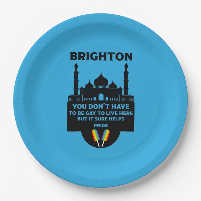 Brighton Gay Pride Paper Plate (Front)