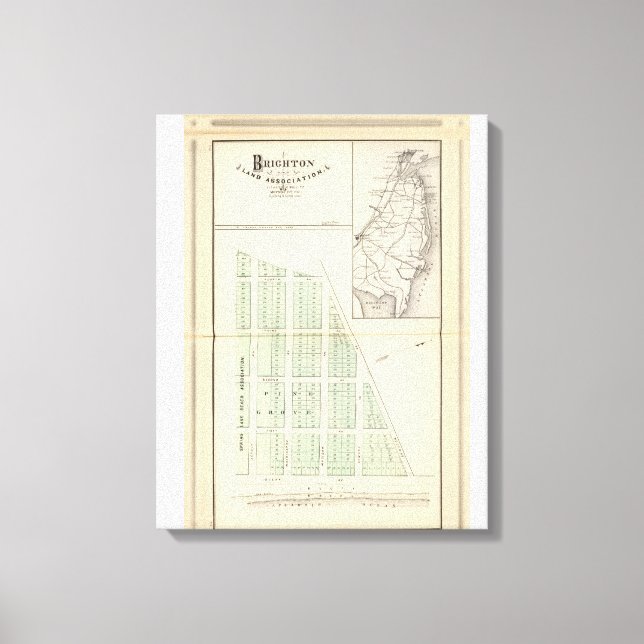 Brighton Land Association, adjoining Spring Lake Canvas Print (Front)