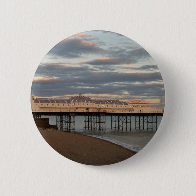 Brighton Palace Pier 6 Cm Round Badge (Front)