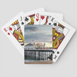 Brighton Pier Sunset Playing Cards