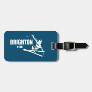 Brighton Resort Utah Skier Luggage Tag