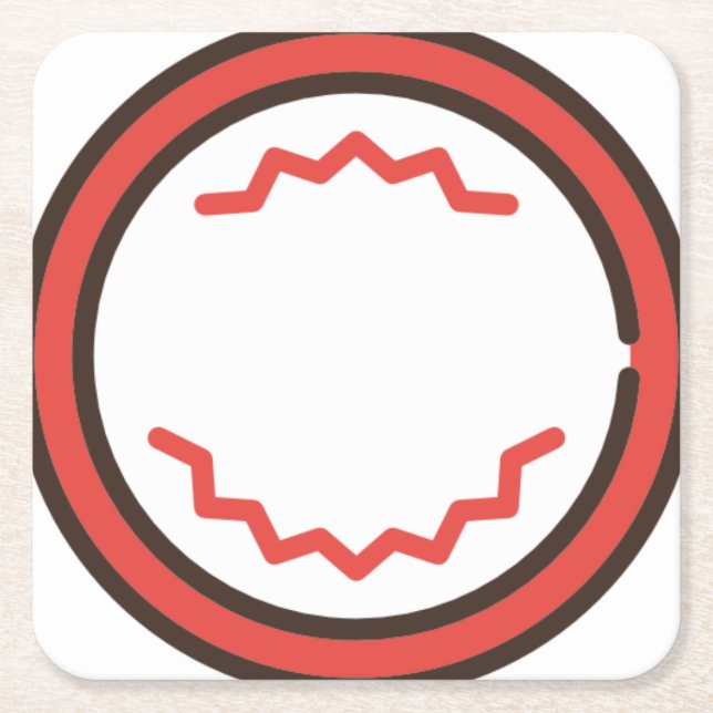 brighton-rock square paper coaster (Front)