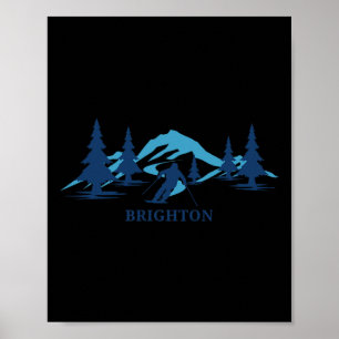 Brighton Utah Ski Resort Skiing Skier  Poster