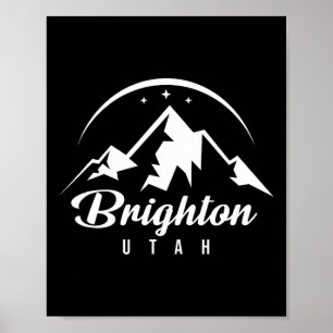 Brighton Utah Ski Resort Skiing Snowboarding  Poster