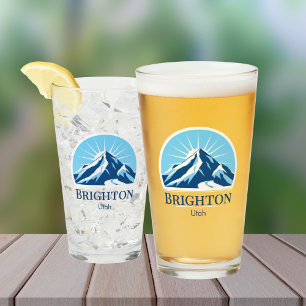 Brighton Utah ski vacation souvenir Mountain Glass