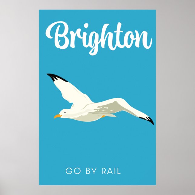 Brighton vintage travel art poster (Front)