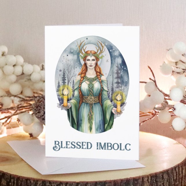 Brigid Imbolc Candlemas Forest Celtic Wiccan Holiday Card (Brigid Imbolc Candlemas Forest Celtic Wiccan Holiday Card)