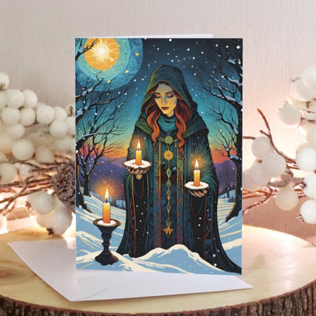 Brigid Imbolc Candlemas Forest Celtic Wiccan Holiday Card (Brigid Imbolc Candlemas Forest Celtic Wiccan Holiday Card)