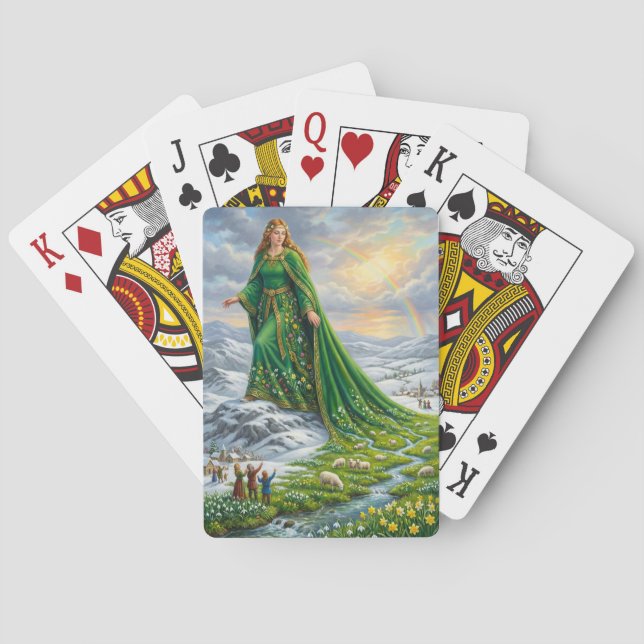 Brigid’s Mantle (Bringing the Spring) Playing Cards (Back)