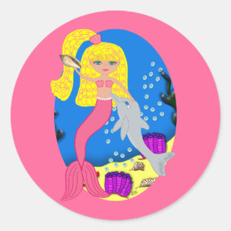 Brigit the Mermaid Envelope Seal Sticker