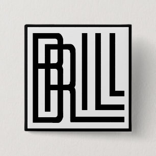 Brill 15 Cm Square Badge