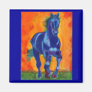 Brillian Blue Horse Magnet