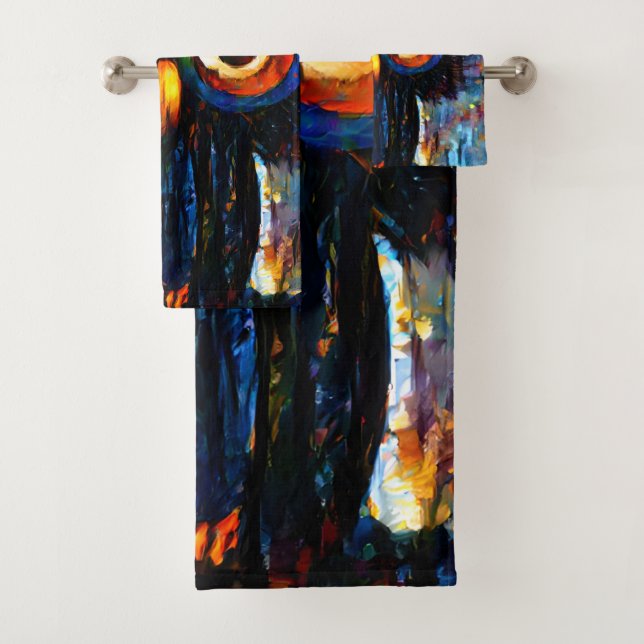 Brilliant and Wise Owl Bath Towel Set (Insitu)