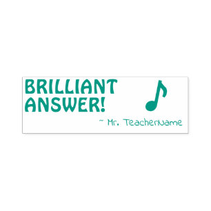 "BRILLIANT ANSWER!" Acknowledgement Rubber Stamp