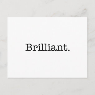 Brilliant Black and White Quote Template Postcard