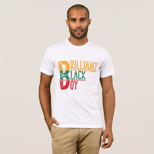 Brilliant Black Boy - Black History Month T-Shirt (Front Full)