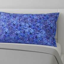 Brilliant Blue Hydrangea Floral pillowcase
