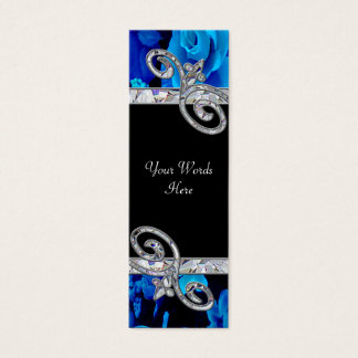 Brilliant Blue Roses & Diamond Swirls Wedding BM