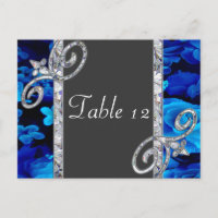 Brilliant Blue Roses & Diamond Swirls Wedding CSTM