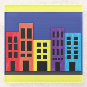 Brilliant Buildings Glass Coaster