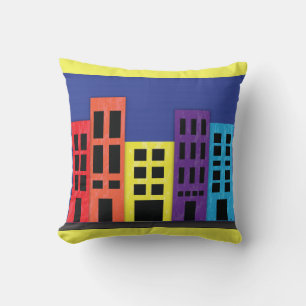 Brilliant Buildings Throw Pillow