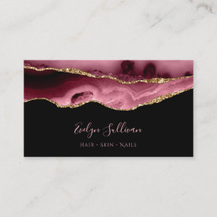 brilliant burgundy agate business card