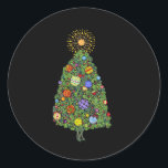 Brilliant Christmas Tree   Classic Round Sticker<br><div class="desc">Brilliant Christmas Tree</div>
