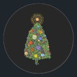 Brilliant Christmas Tree   Classic Round Sticker<br><div class="desc">Brilliant Christmas Tree</div>