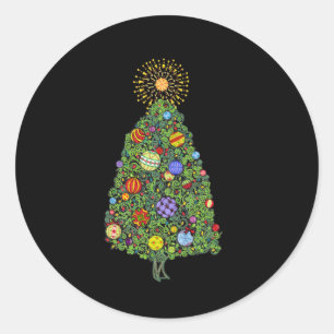Brilliant Christmas Tree   Classic Round Sticker