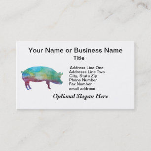 Brilliant Colour-washed Pigs Business Card