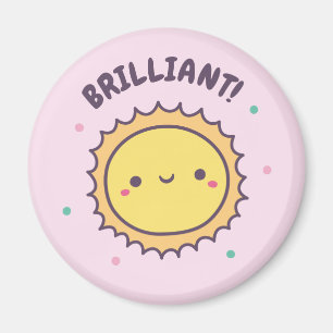 Brilliant Cute Sun Kids Motivational Magnet